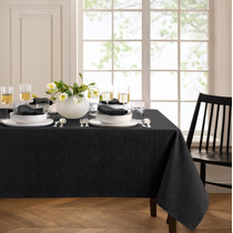 Long store black tablecloth